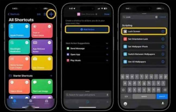 白银苹果14锁屏维修店分享iPhone14升级iOS16.4后如何创建锁屏快捷方式 