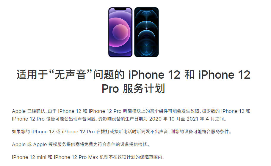 白银苹果手机维修分享iPhone 12/Pro 拨打或接听电话时无声音怎么办 